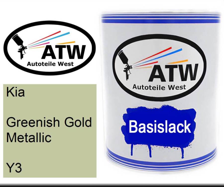 Kia, Greenish Gold Metallic, Y3: 1L Lackdose, von ATW Autoteile West.